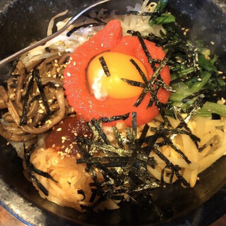 食道楽 ひさご - 料理写真:明太子石焼きビビンバ