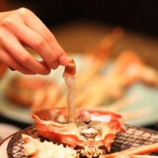 オンライン かじ ノ パチンコ - 料理写真:ん～～、たまりません！蟹の洗いに焼蟹味噌をつけて、パクリ♫
